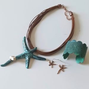 NWOT Starfish Jewelry Set
